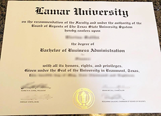 Lamar University diploma