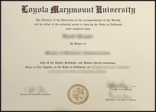 Loyola Marymount University diploma