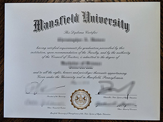 Mansfield University of Pennsylvania diploma