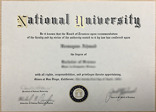 National University degree