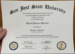 San Jose State University diploma