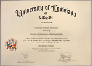 University of Louisiana at Lafayette diploma