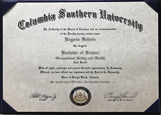 Columbia Southern University diploma