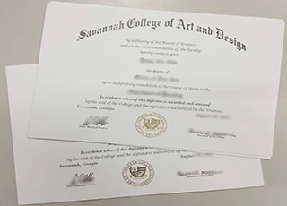 Savannah College of Art and Design diploma