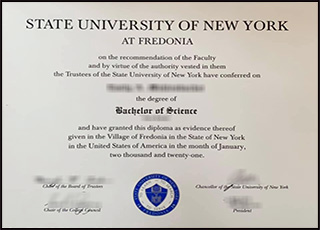 SUNY Fredonia diploma