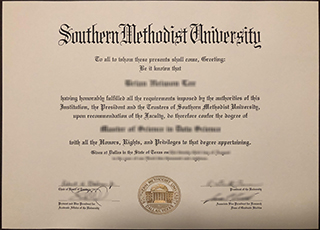 Southern Methodist University diploma