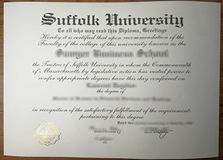 Suffolk University diploma