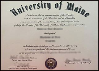 University of Maine diploma