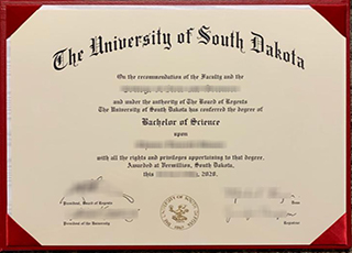 University of South Dakota diploma