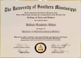 University of Southern Mississippi diploma