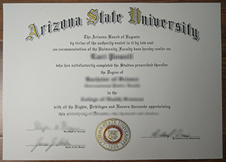 Arizona State University diploma