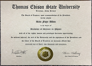 Thomas Edison State University diploma