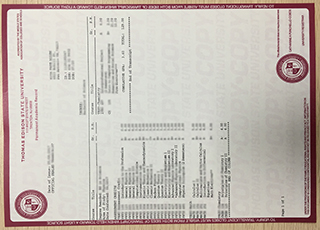 Thomas Edison State University transcript