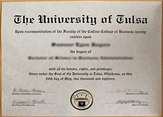 University of Tulsa diploma