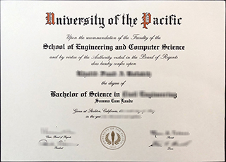 University of the Pacific diploma