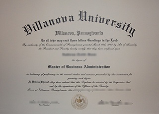 Villanova University diploma