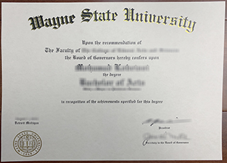 Wayne State University diploma