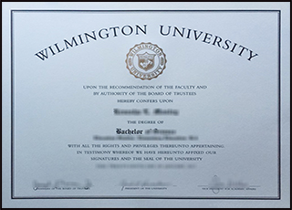 Wilmington University diploma