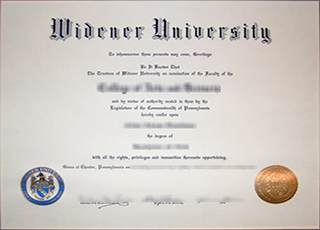 Widener University diploma