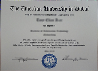 American University in Dubai diploma