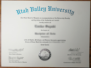 Utah Valley University diploma