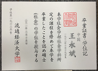 Ryutsu Keizai University degree