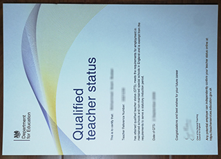 Qualified teacher status(QTS) Certificate