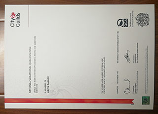 City & Guilds NQV certificate