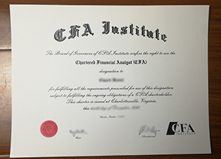 CFA certificate