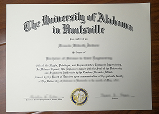 University of Alabama in Huntsville diploma