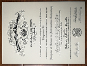 University of Missouri Columbia diploma