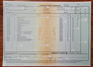 Ontario Student Transcript