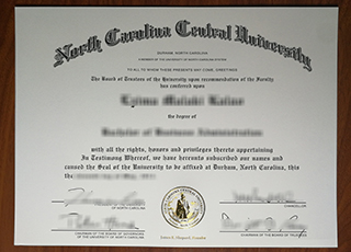 North Carolina Central University diploma