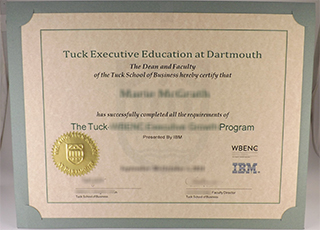 Tuck School of Business at Dartmouth diploma