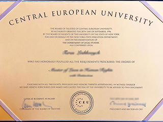 Central European University diploma