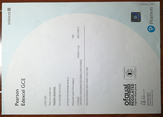 Pearson Edexcel GCE certificate