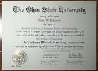 Ohio State University diploma