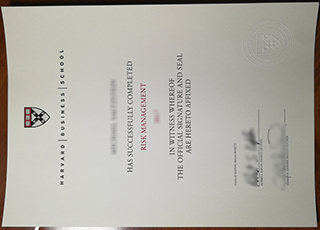 Harvard Business School certificate