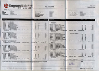 Lingnan University transcript