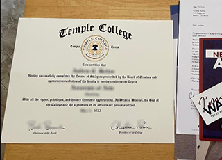 Temple College diploma