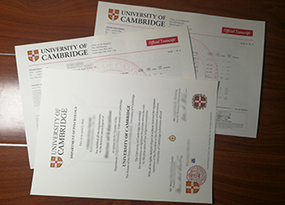 University of Cambridge degree and transcript