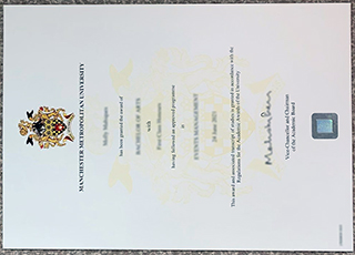 Manchester Metropolitan University diploma