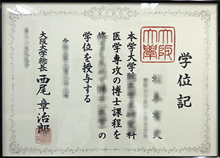 Osaka University degree