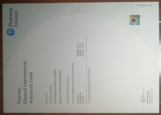 Pearson Edexcel International Advanced Level certificate