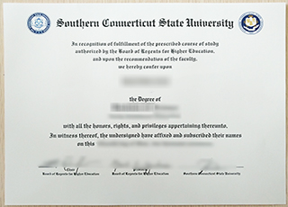 Southern Connecticut State University diploma