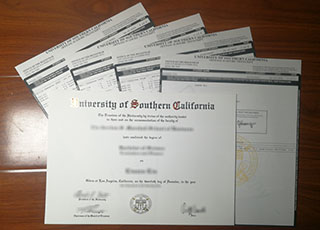 University of Southern California diploma and transcript