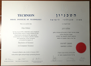 Technion - Israel Institute of Technology diploma