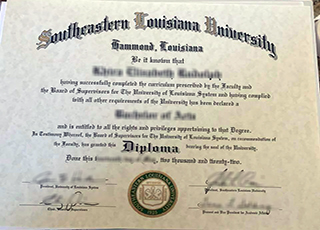 Southeastern Louisiana University diploma