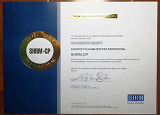 SHRM certificate