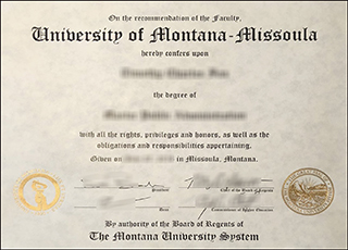 University of Montana diploma